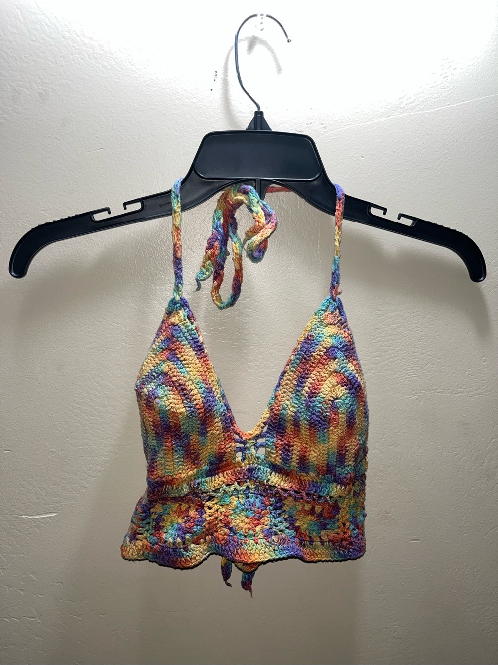 Jayli Multicolor Crochet Halter Camisole